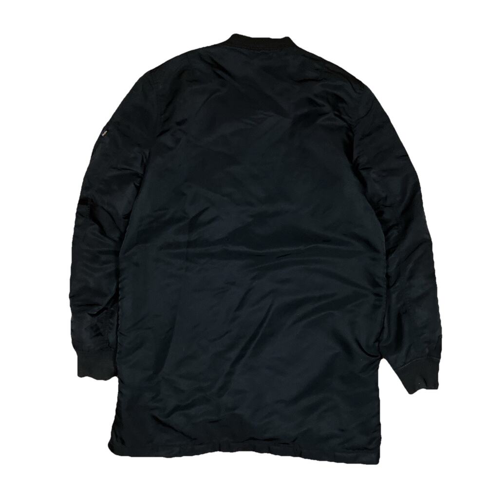 Alpha Industries Long / Extra Long Black Bomber Flight Jacket Size Large - Picture 2 of 11